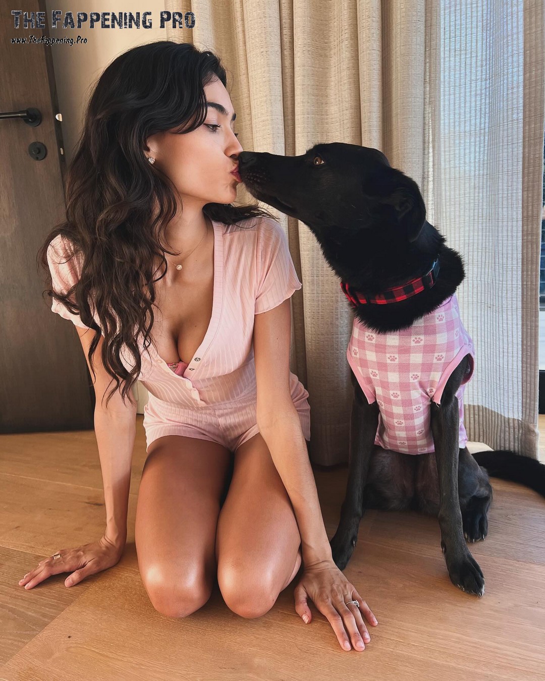 Get ready for some jaw-dropping fashion moments as Kelly Gale, the ambassador of Fashionnova, breaks all boundaries by dressing up her dog in their latest outfit. As if that wasn't enough, Kelly herself stuns in a sexy homemade bodysuit, barefoot and oozing confidence. But things take a bizarre turn as she is seen kissing her furry friend, leaving fans divided. Despite the controversy, her fans can't get enough of these daring photos. Get the full scoop on this unexpected fashion saga now!