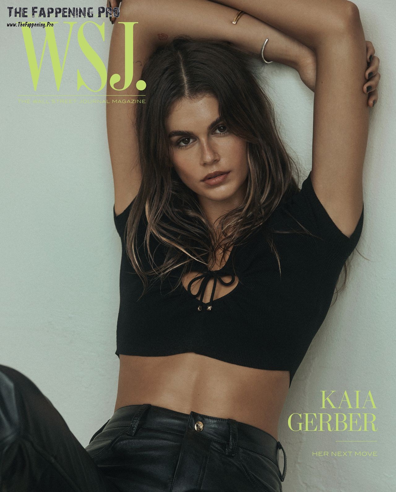 Experience the thrilling new photo shoot featuring the young and stunning Kaia Gerber as she graces the pages of WSJ Magazine Spring 2024. Following in her mother's footsteps, this 22-year-old beauty is already making waves in the modeling world. With revealing outfits and rugged leather boots, Kaia showcases her bold and edgy style. Don't miss her daring see-through top and topless photo at the entrance of a roadside motel. Kaia Gerber is definitely a rising star to keep an eye on in the fashion industry.